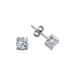 6mm Silver 4 Claw Round Cubic Zirconia Stud