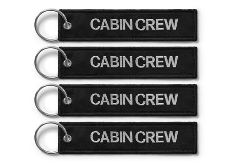 SET OF 4 BLACK CABIN CREW TAGS