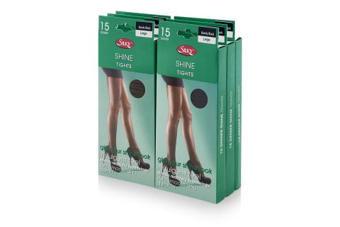 PACK OF 6 SILKY 15 DENIER SHINE TIGHTS