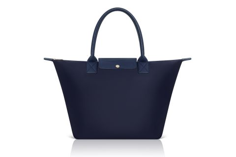 T-23206 LARGE NAVY BLUE TOTE BAG WITH POCKET SLEAVE T0 FIT OVER SUITCASE HANDLE